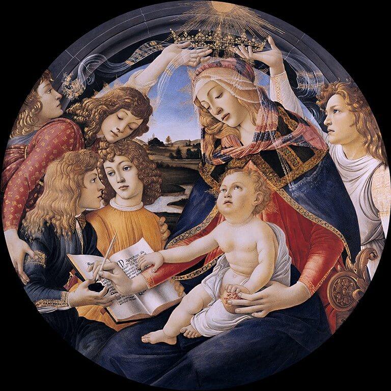 Sandro Botticelli, Virgen del Magnificat, reproducción digital.
