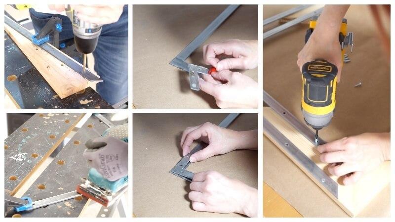 unir piezas de acero con cinta adhesiva de montaje