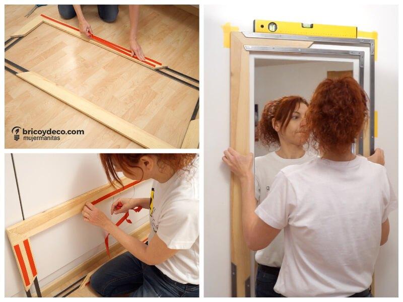 colocar marco de madera sin taladrar