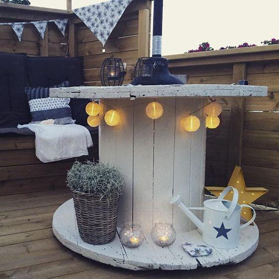 mesa de bobina de cable