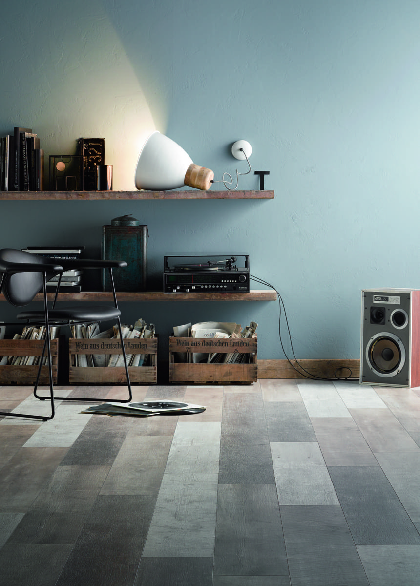 Suelo laminado en estilo vintage