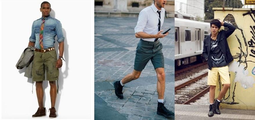 Calzado Masculino para llevar con Pantalones Cortos