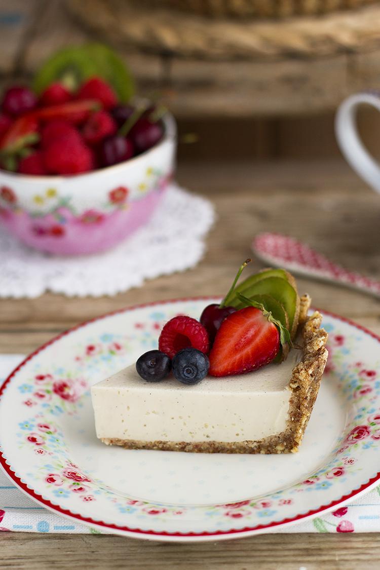 Tarta de Vainilla Vegana Saludable sencilla y tremenda