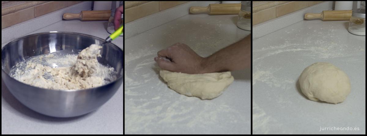 Mezclar ingredientes y amasar