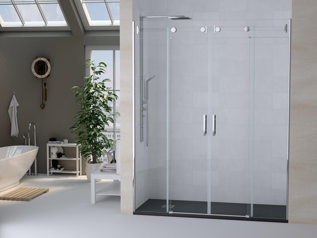 Mampara Jade de Decorban con dos fijos y dos correderas