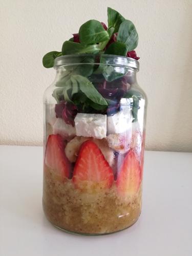 mason jar salads, ensaladas en tarro