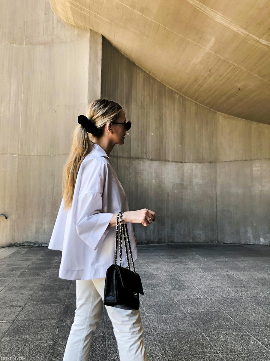 Trini | The Row Ashland jeans Balenciaga top