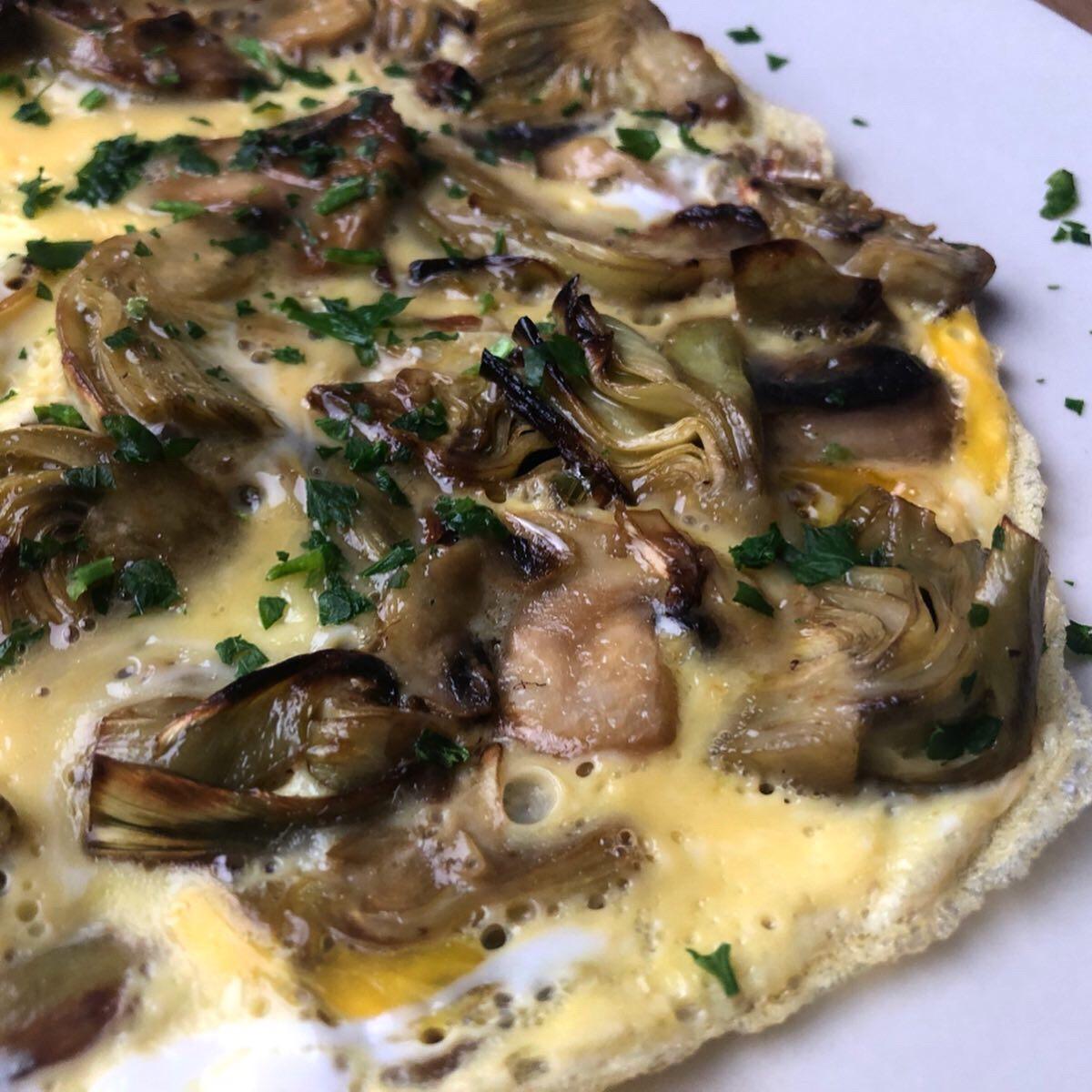 tortilla de alcachofas