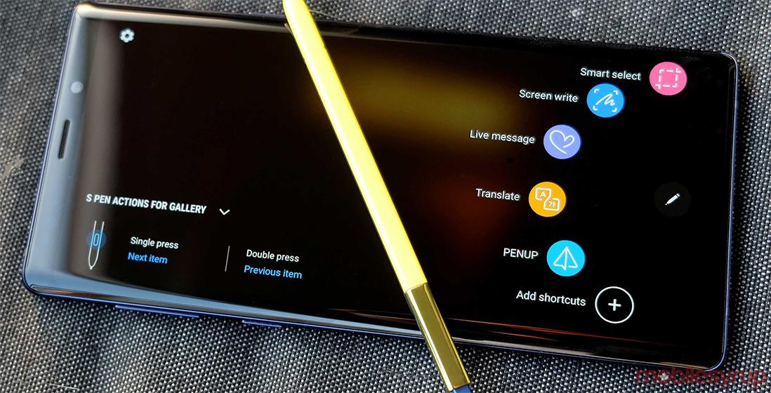 Samsung Galaxy Note 9 - Opciones de la cámara