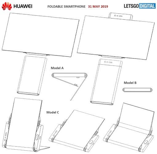 patente smartphone plegable de huawei