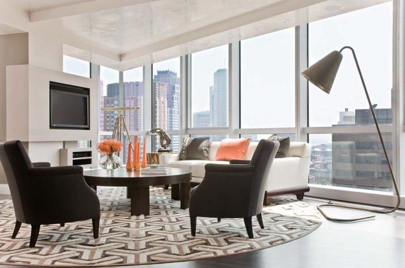 alfombra redonda elegante