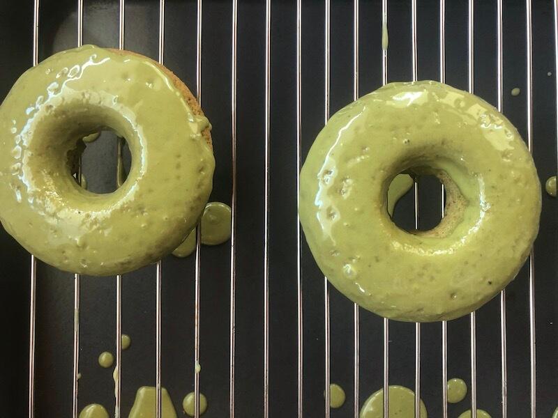 donuts sin gluten con te matcha