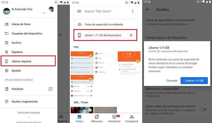 aplicaciones para liberar espacio en el teléfono móvil memoria cache archivos residuales y fotos duplicadas
