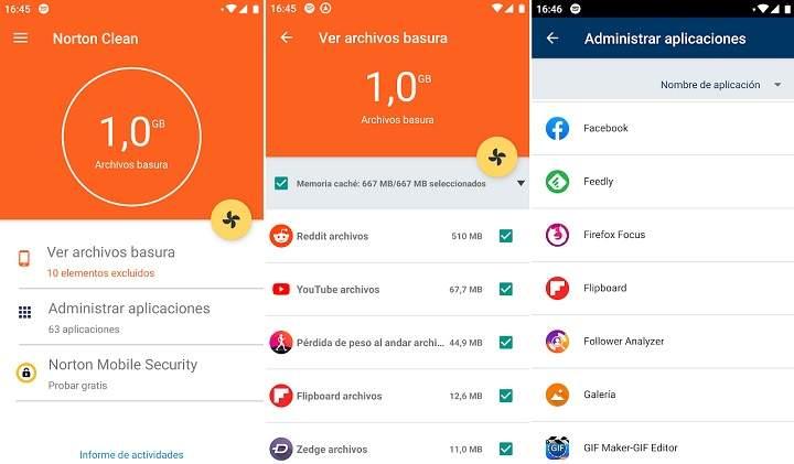 aplicaciones para liberar espacio en el teléfono móvil memoria cache archivos residuales y fotos duplicadas