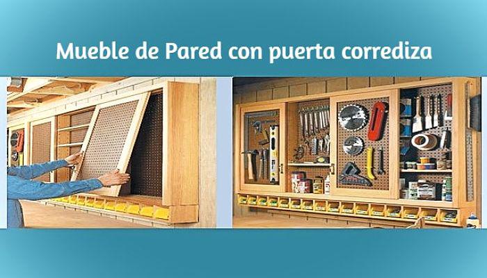 Mueble de pared con puerta corrediza