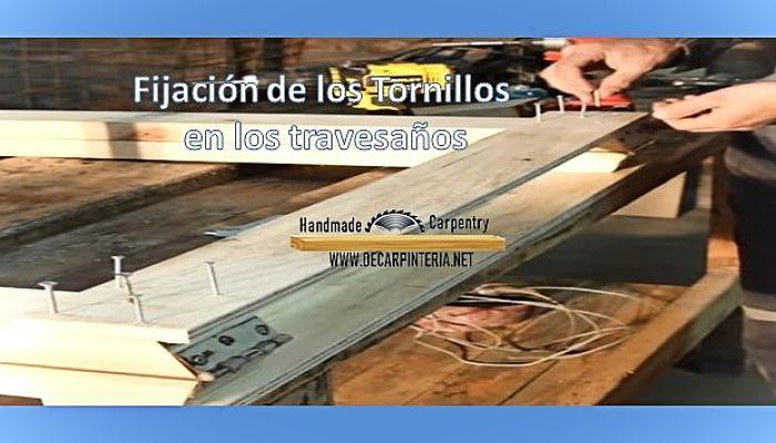 Fijación de los travesaños al caballete
