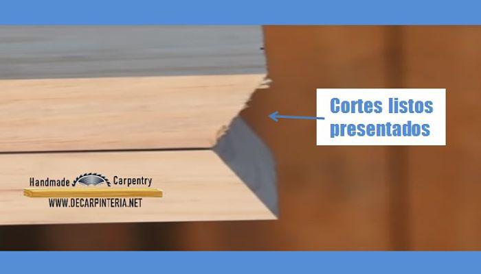 Cortes a 22,5º en patas de caballete plegable