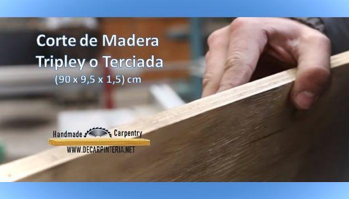 Corte de tripley o terciado