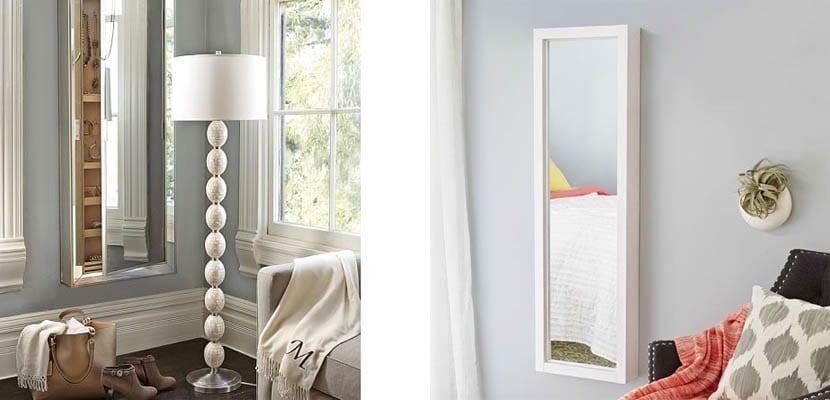 Espejos joyeros de pared