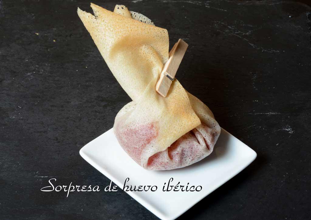 Aperitivos de boda. Sorpresa de huevo ibérico