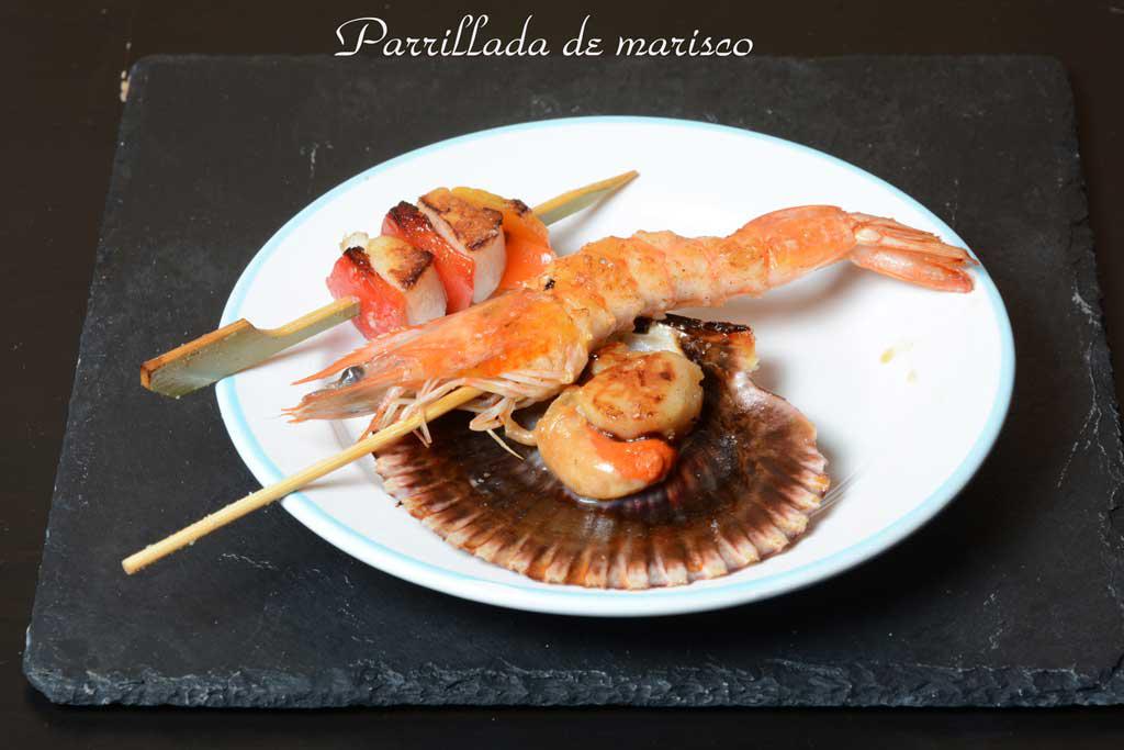 Aperitivos de boda. Parrillada de marisco