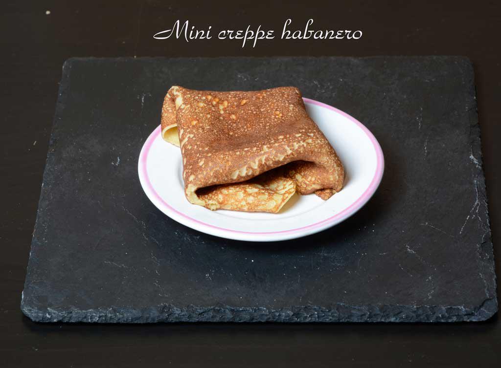 Aperitivos de boda. Mini creppe habanero