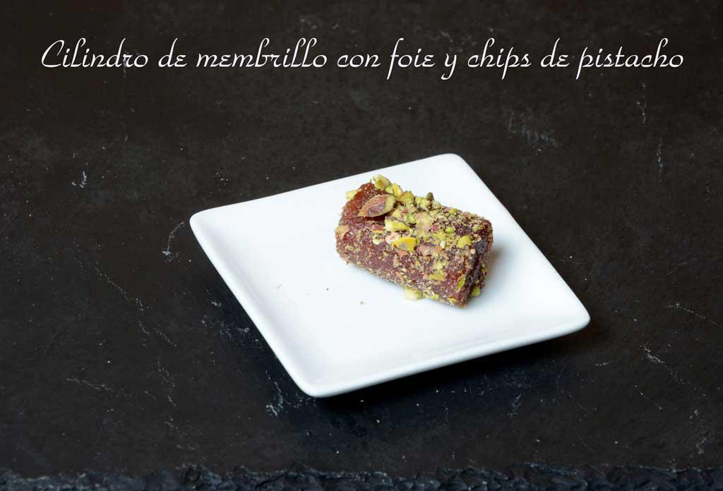 Aperitivos de boda. Cilindro de membrillo con foie