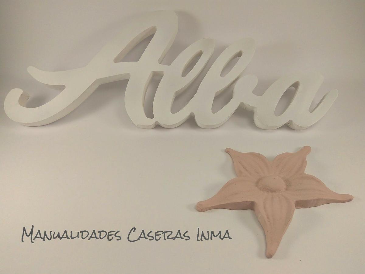 Manualidades Caseras Inma_ Nombres de madera Alba