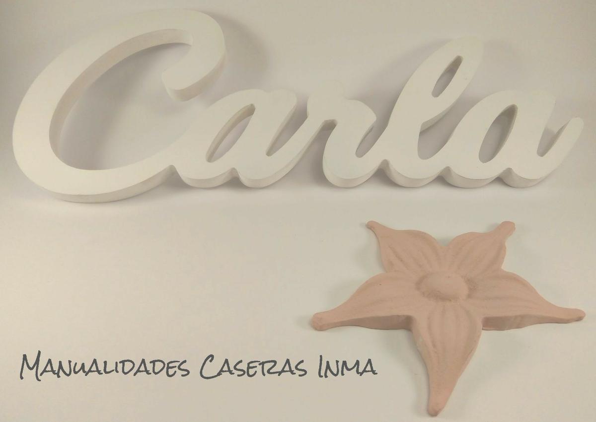 Manualidades Caseras Inma_ Nombres de madera Carla