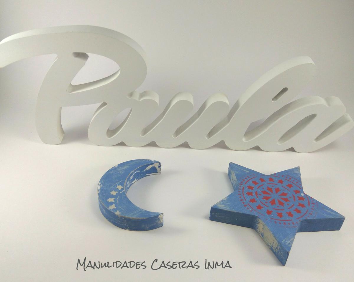 Manualidades Caseras Inma_ Nombres de madera Paula