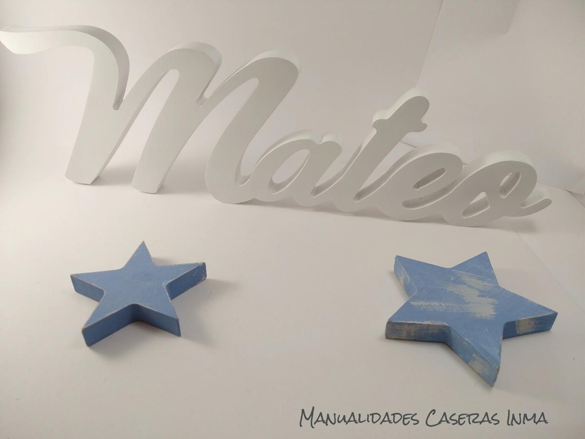 Manualidades Caseras Inma_ Nombres de madera Mateo