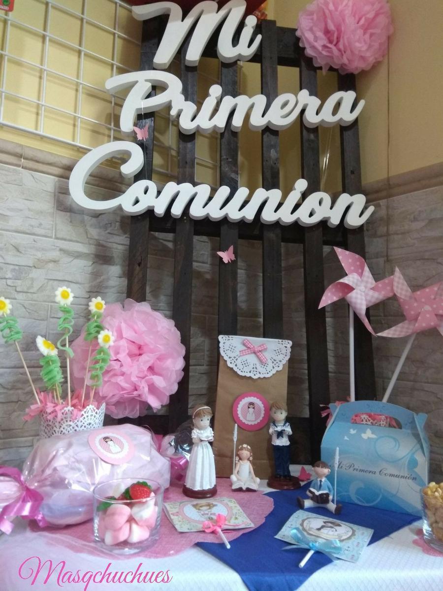 Manualidades Caseras Inma_ Nombres de madera_ Mi Primera Comunion