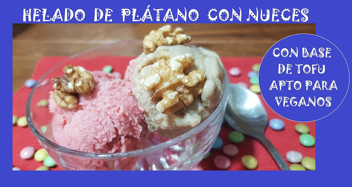 Helado de plátano y nueces