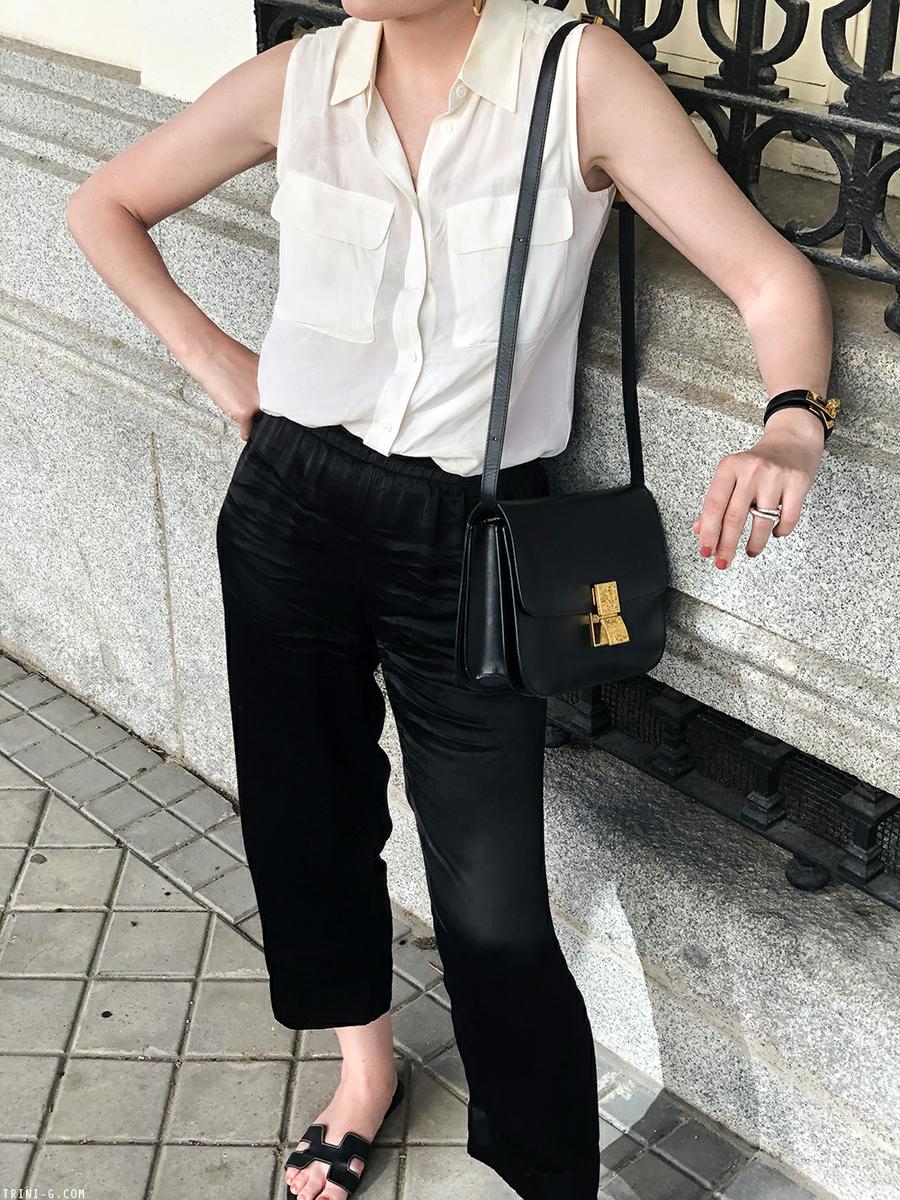 Trini | Equipment shirt Reformation pants