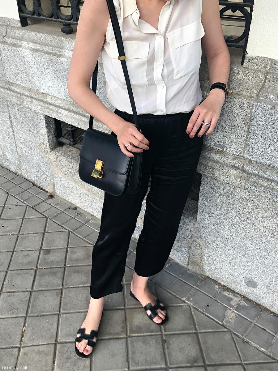 Trini | Equipment shirt Reformation pants