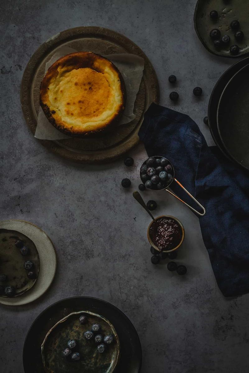 cheesecake con arandanos