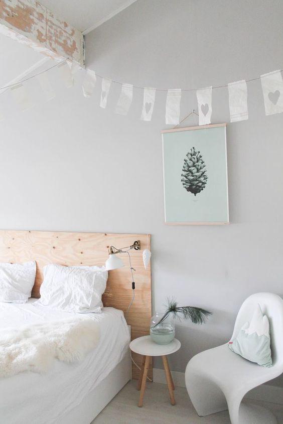 cabeceros en dormitorios nórdicos
