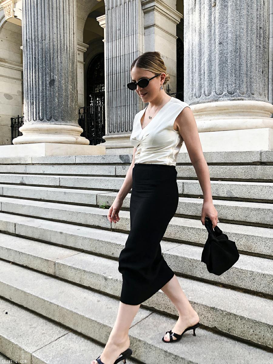 Trini | Isabel Marant skirt Manolo Blahnik shoes