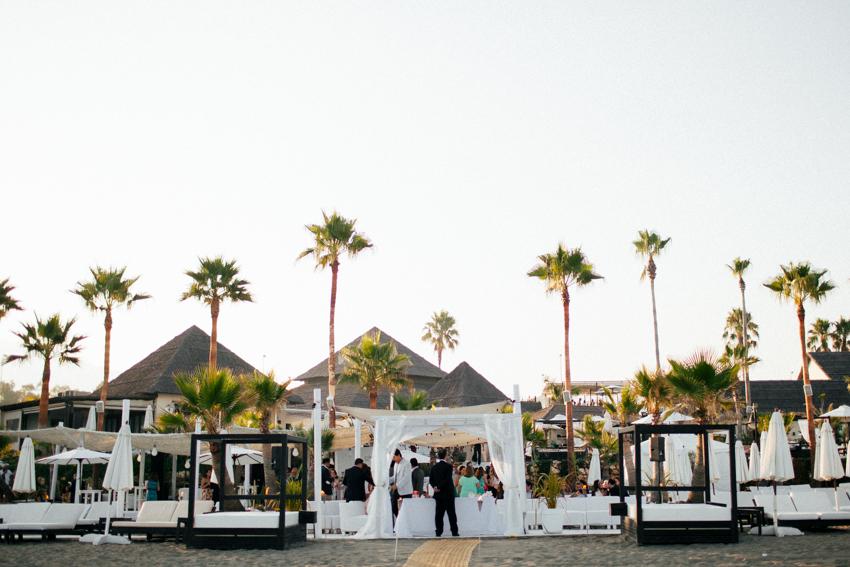 vista desde la playa de la celebración