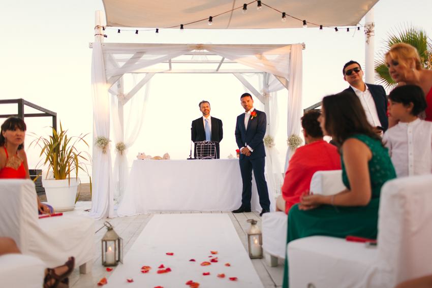 altar de boda al aire libre