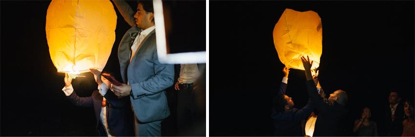 farolillo luminoso en la boda