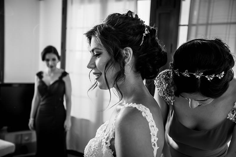 preparativos en la suite de finca eslava para su boda