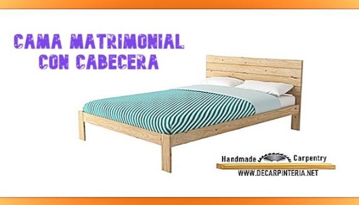 Cama matrimonial con cabecera