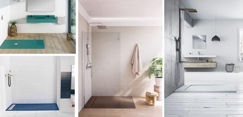 Platos de ducha de colores