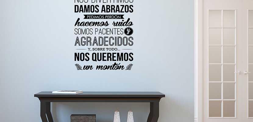 Pegatinas en la entrada