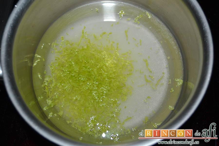 Bizco-flan, ponemos los ingredientes con agua en un cazo y lo ponemos al fuego