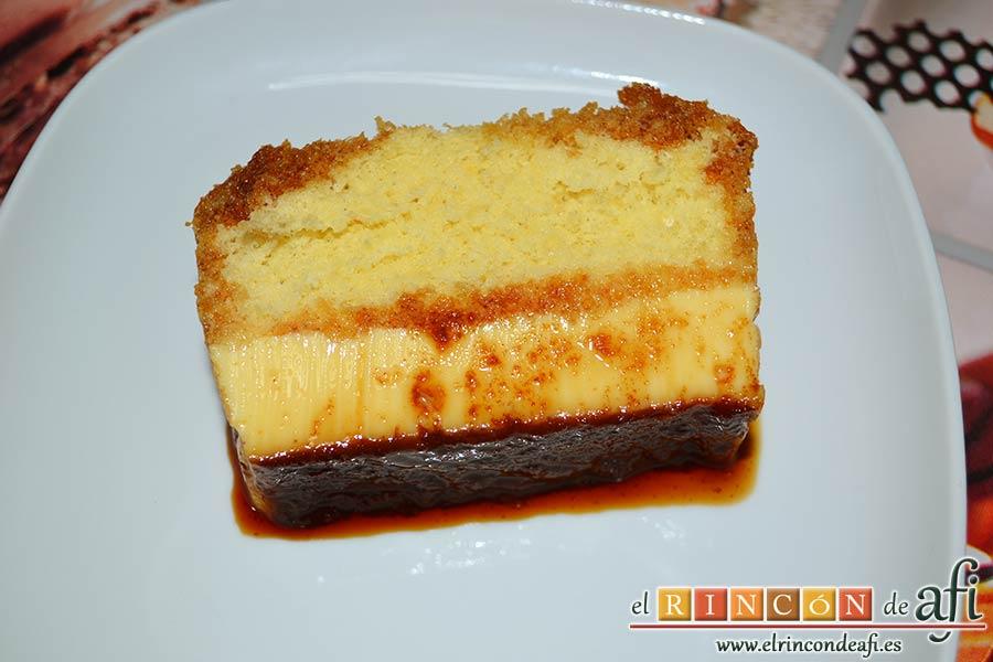 Bizco-flan, sugerencia de presentación