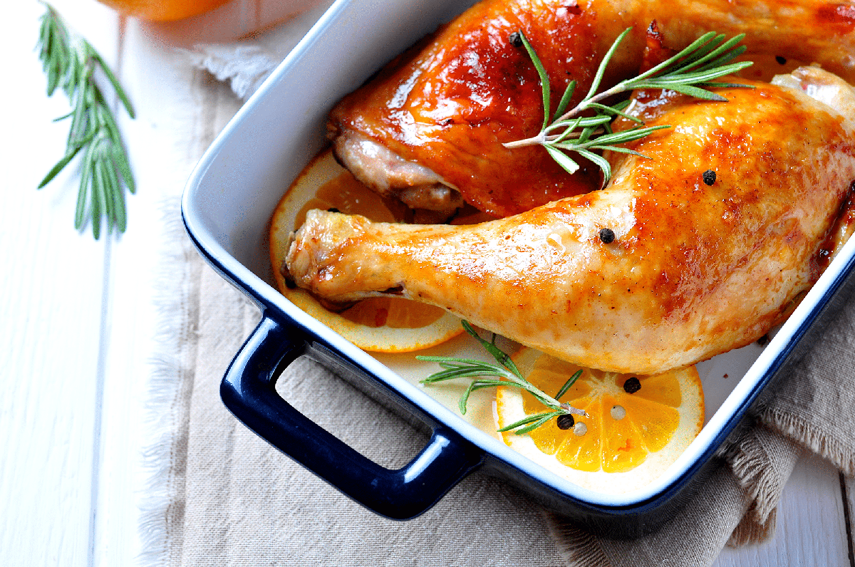 Pollo Asado con Naranja y Romero