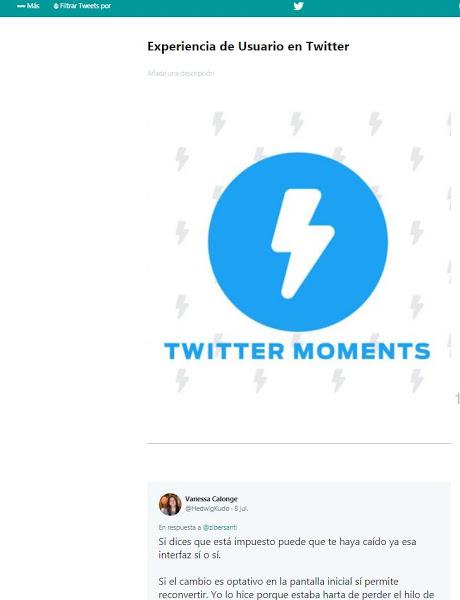 como crear un momento en twitter