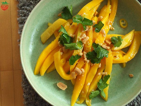 Receta Ensalada de mango y cacahuete